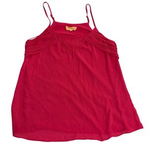 Lost April Hot‎ Pink Strappy Cage Neckline Camisole Tank Top Womens Medium